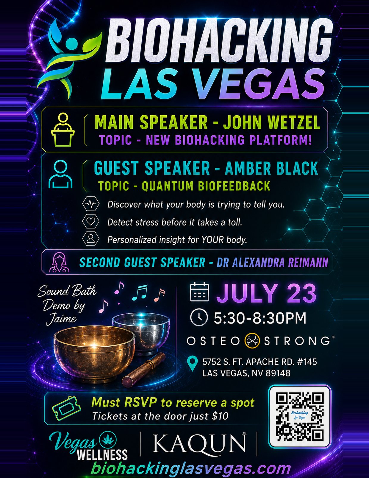 Biohacking Las Vegas — July 23 event flyer